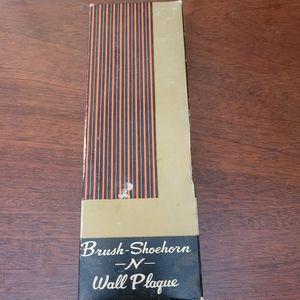 Vintage Owl Head Shoe Horn & Brush Set
